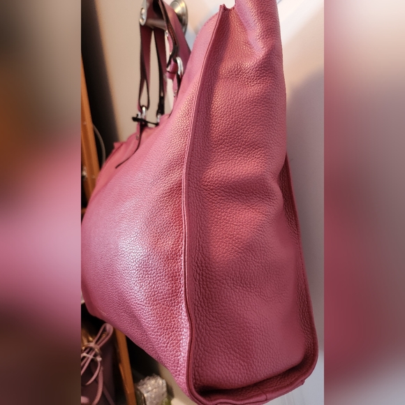 Gianni Chiarini Firenze Italian Leather Tote Bag in Bubblegum Pink; NEW - Picture 5 of 16